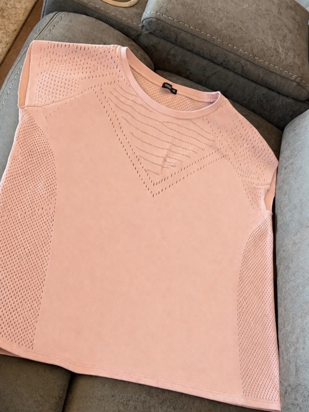 Textured Pink Short Sleeve Top